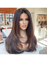 Ombre Brown Hair Loose Wave Lace Human Hair Front Wig - Everyday Wigs